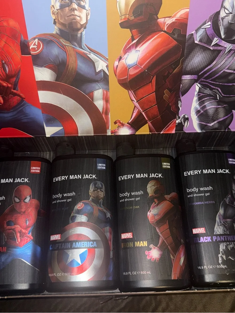 Every Man Jack + Marvel Body Wash Collector’s Edition New with Box